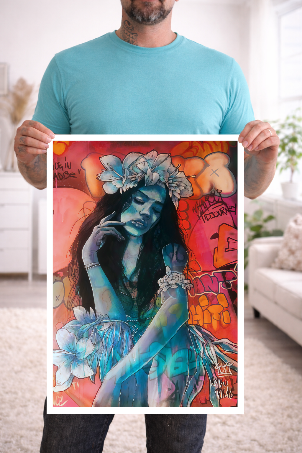 "BLUE POETOA" - A2 (42x59,7cm)