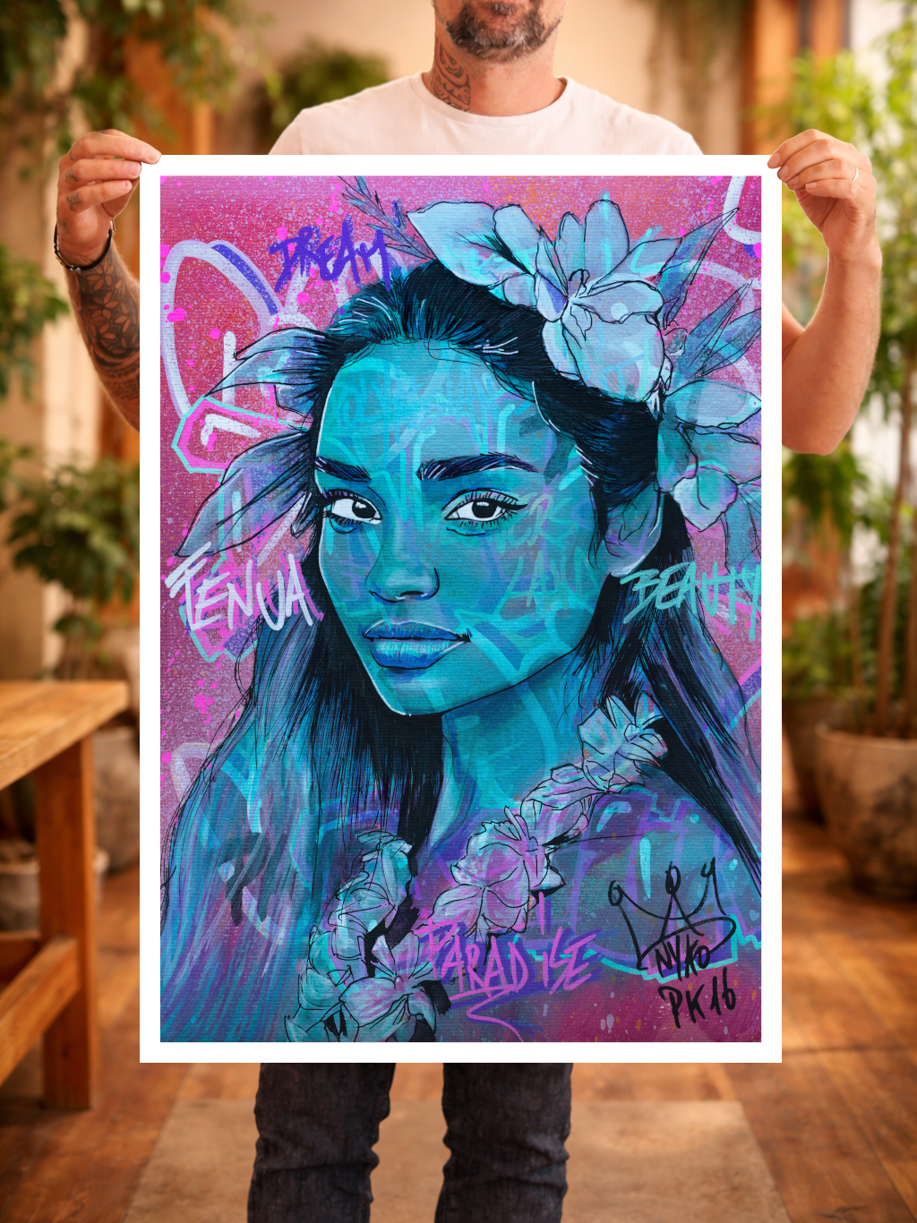 "BLUE VAIHINA PREMIUM" - A1 ( 59,4 x 84cm)