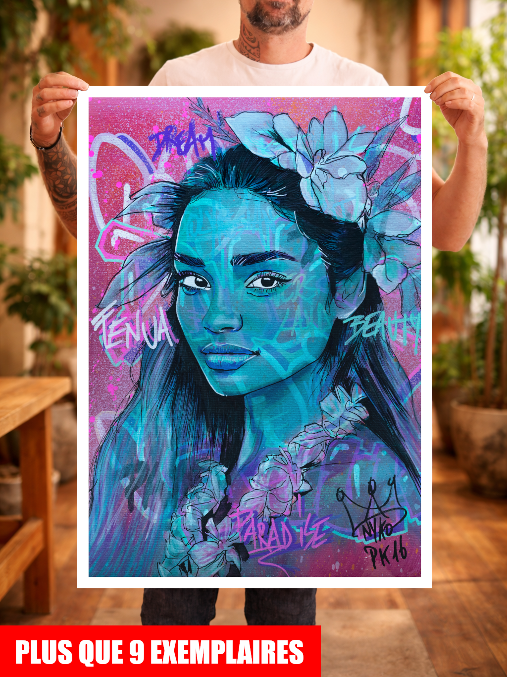 "BLUE VAIHINA PREMIUM" - A1 ( 59,4 x 84cm)