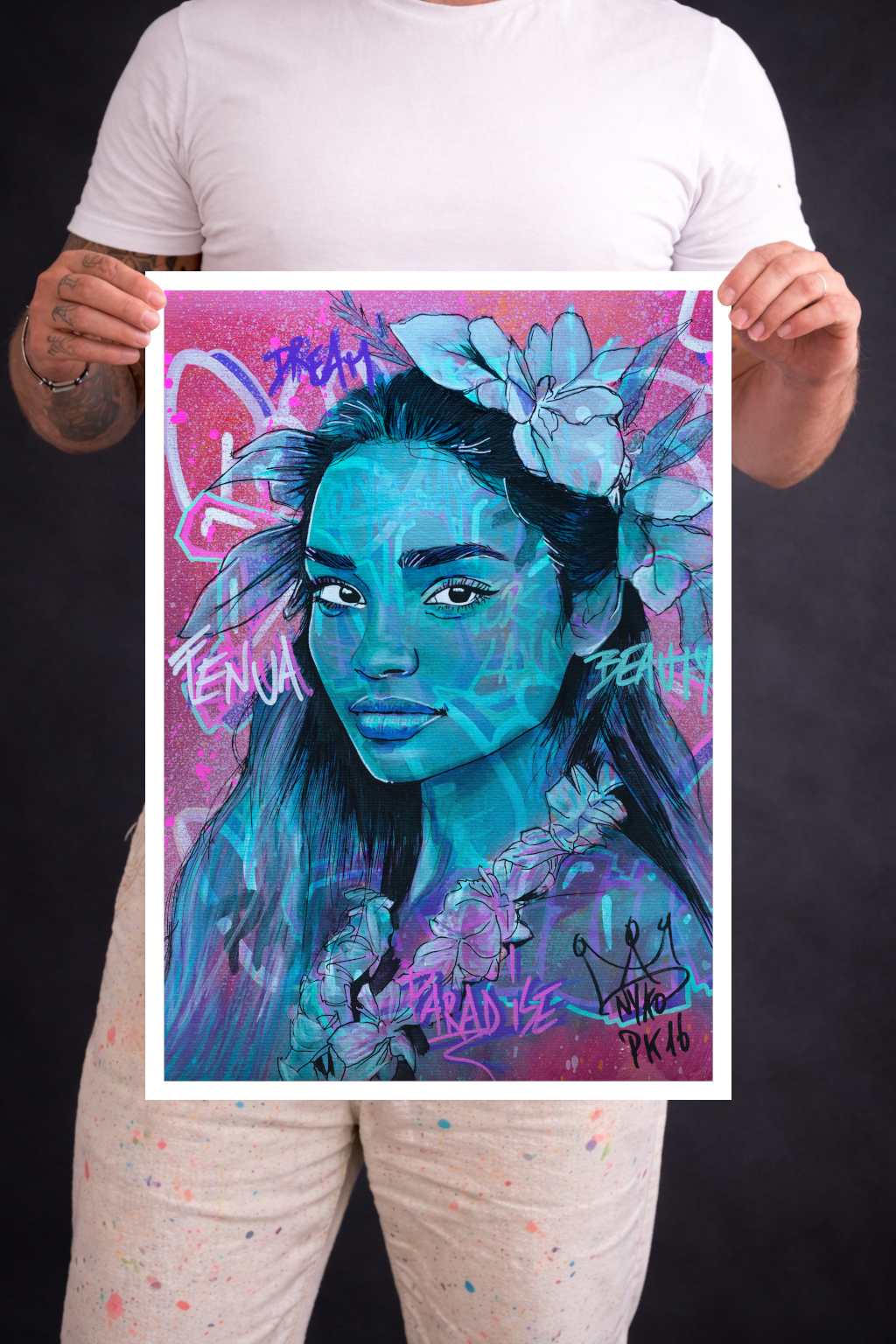 "BLUE VAIHINA" - A2 (42x59,7cm)