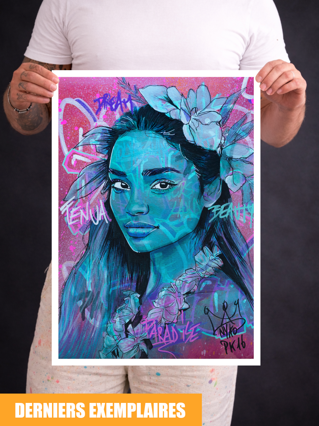 "BLUE VAIHINA" - A2 (42x59,7cm)