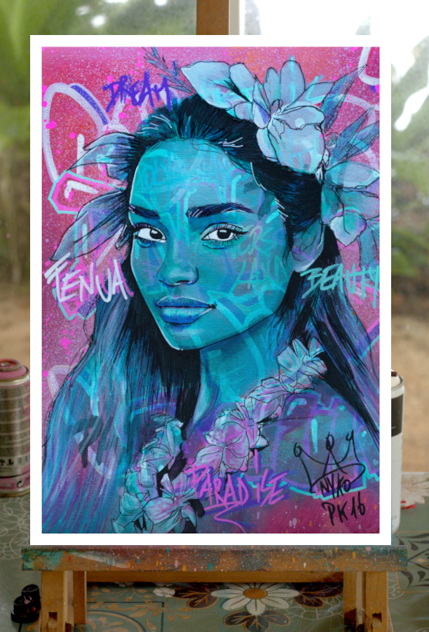 BLUE VAIHINA (A2 42x59,7cm)