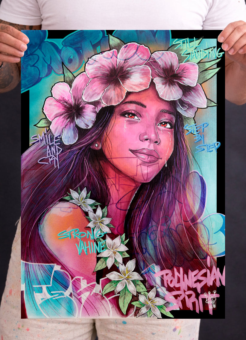 "CRYING FREE VAHINE" - A2 (42x59,4cm) EDITION NON LIMITEE, NON RETOUCHEE