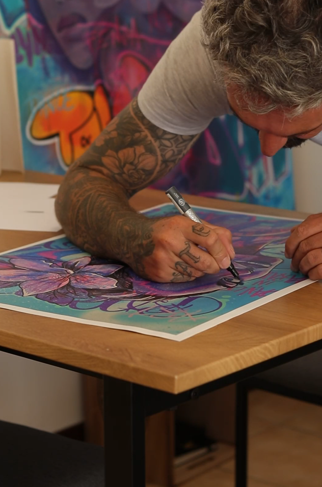 PURPLE VAHINE (A2 42x59,7cm)