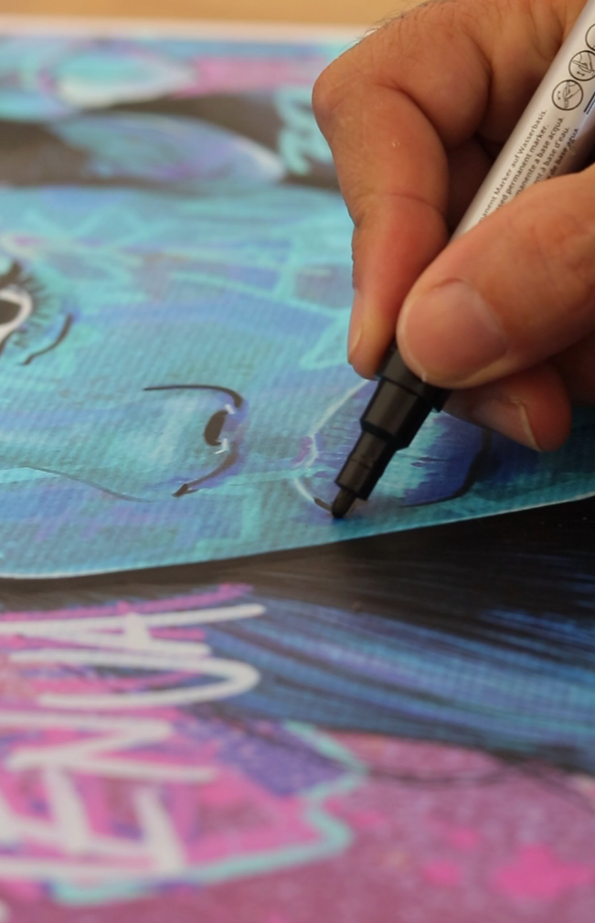 BLUE VAIHINA (A2 42x59,7cm)