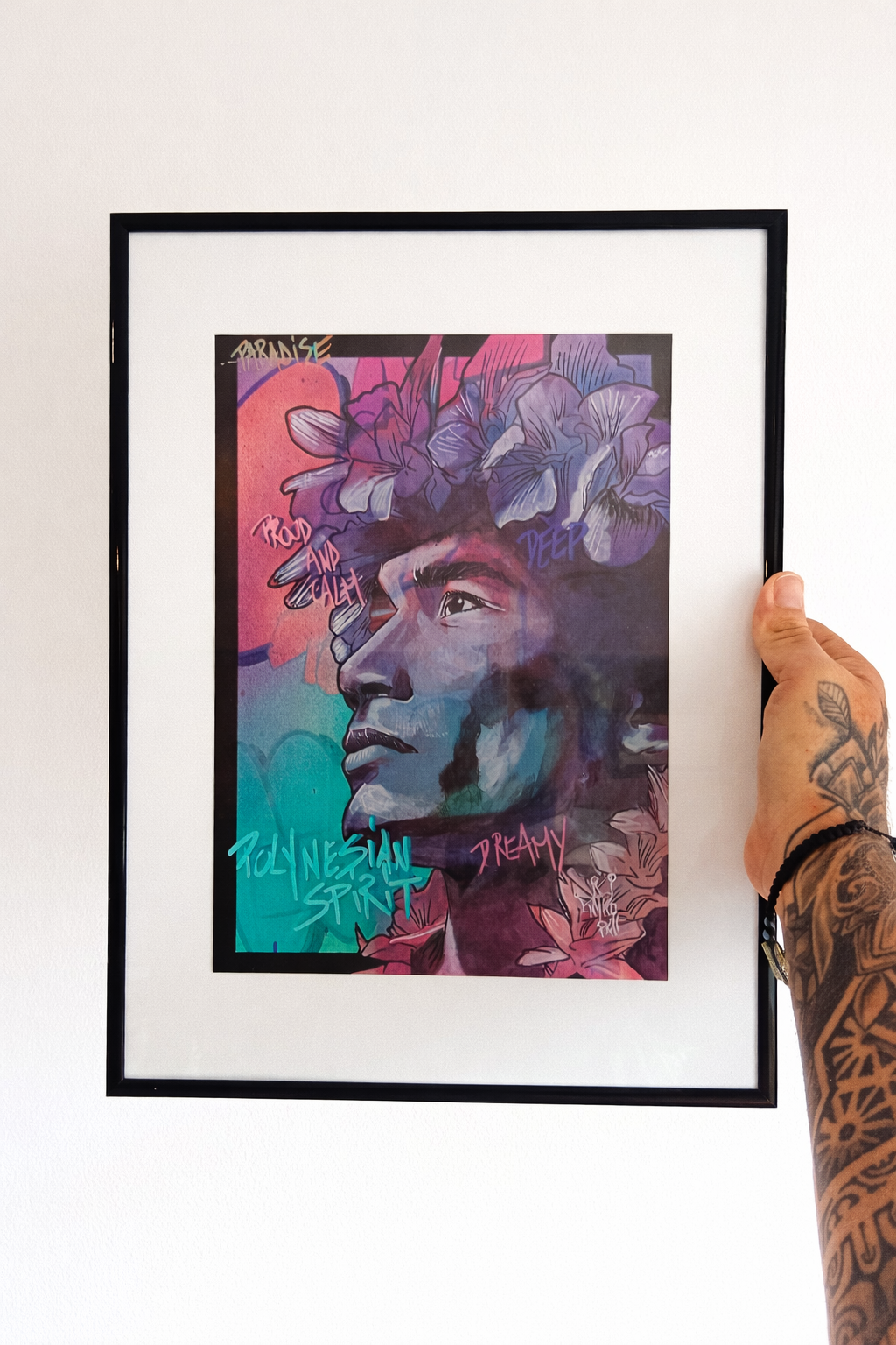 ORIGINAL "DREAMY TANE" Format A4 (VENDU AVEC LE CADRE)