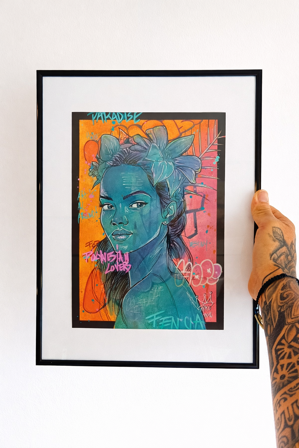 ORIGINAL "SUNRISE TEANAVAI" Format A4 (VENDU AVEC LE CADRE)