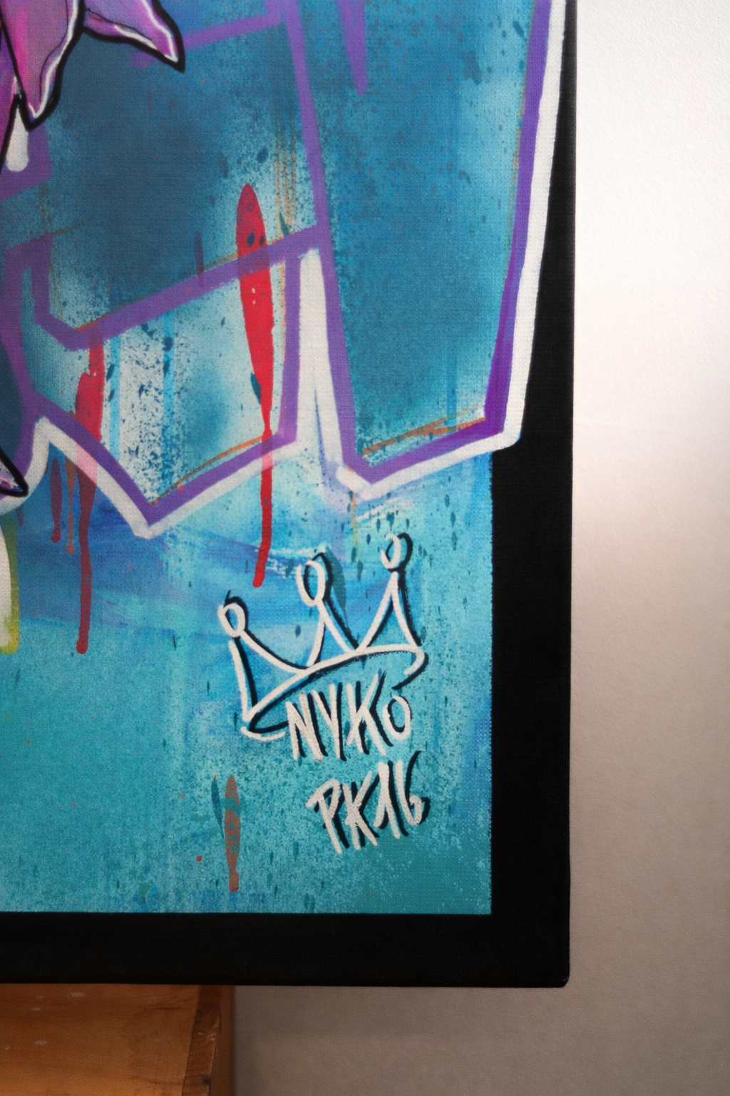 ORIGINAL "PURPLE 3 VAHINES" GRAND FORMAT 131x97 cm (VENDU AVEC LE CADRE)