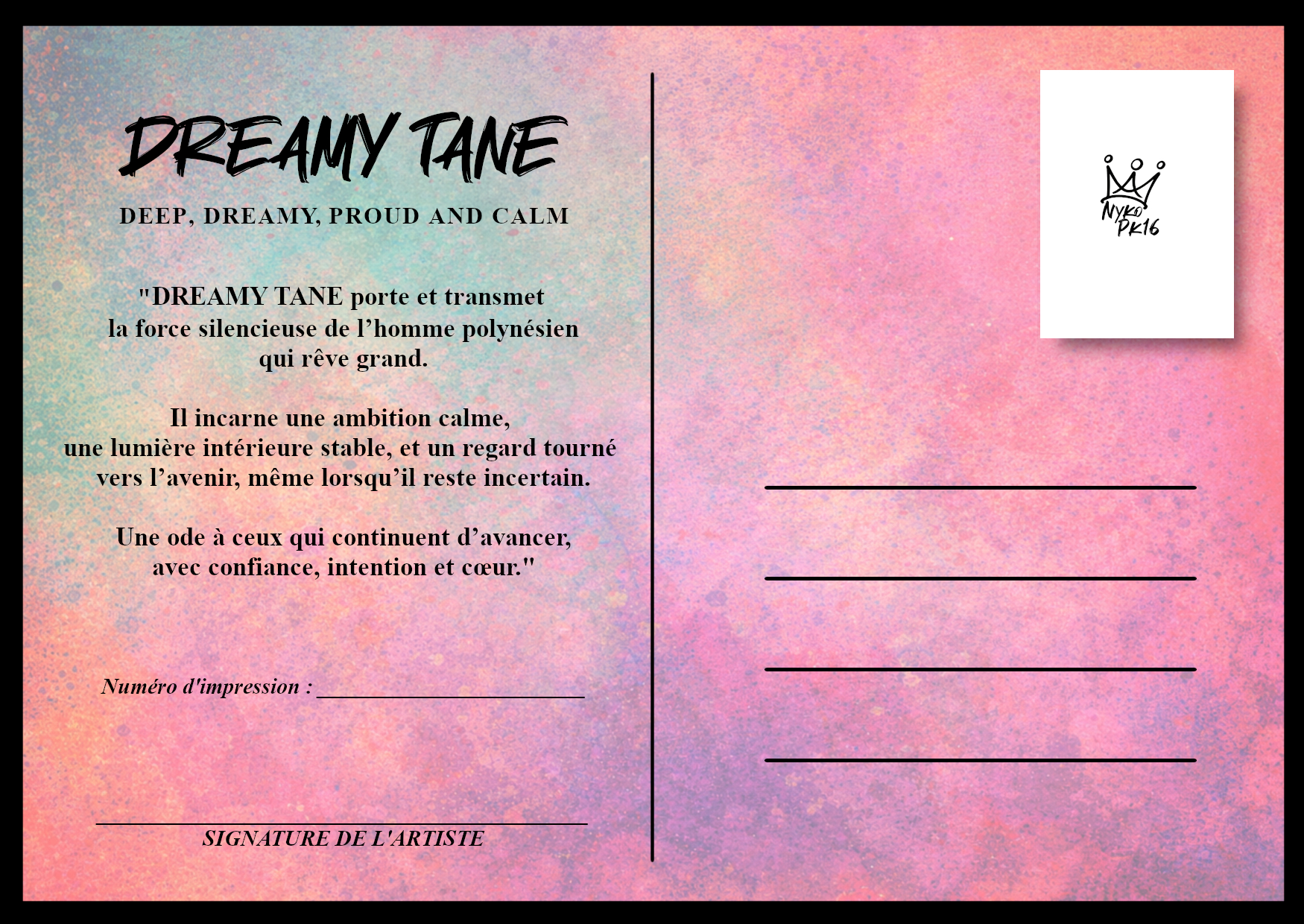 "DREAMY TANE " - A6 (10,5 x 14,8 cm)
