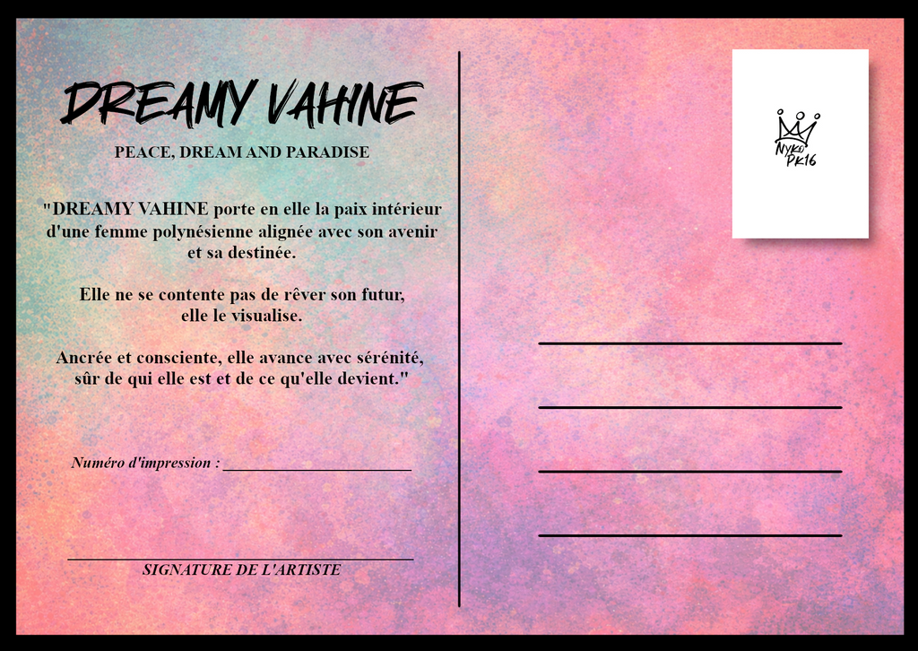 "DREAMY VAHINE" - A6 (10,5 x 14,8 cm)