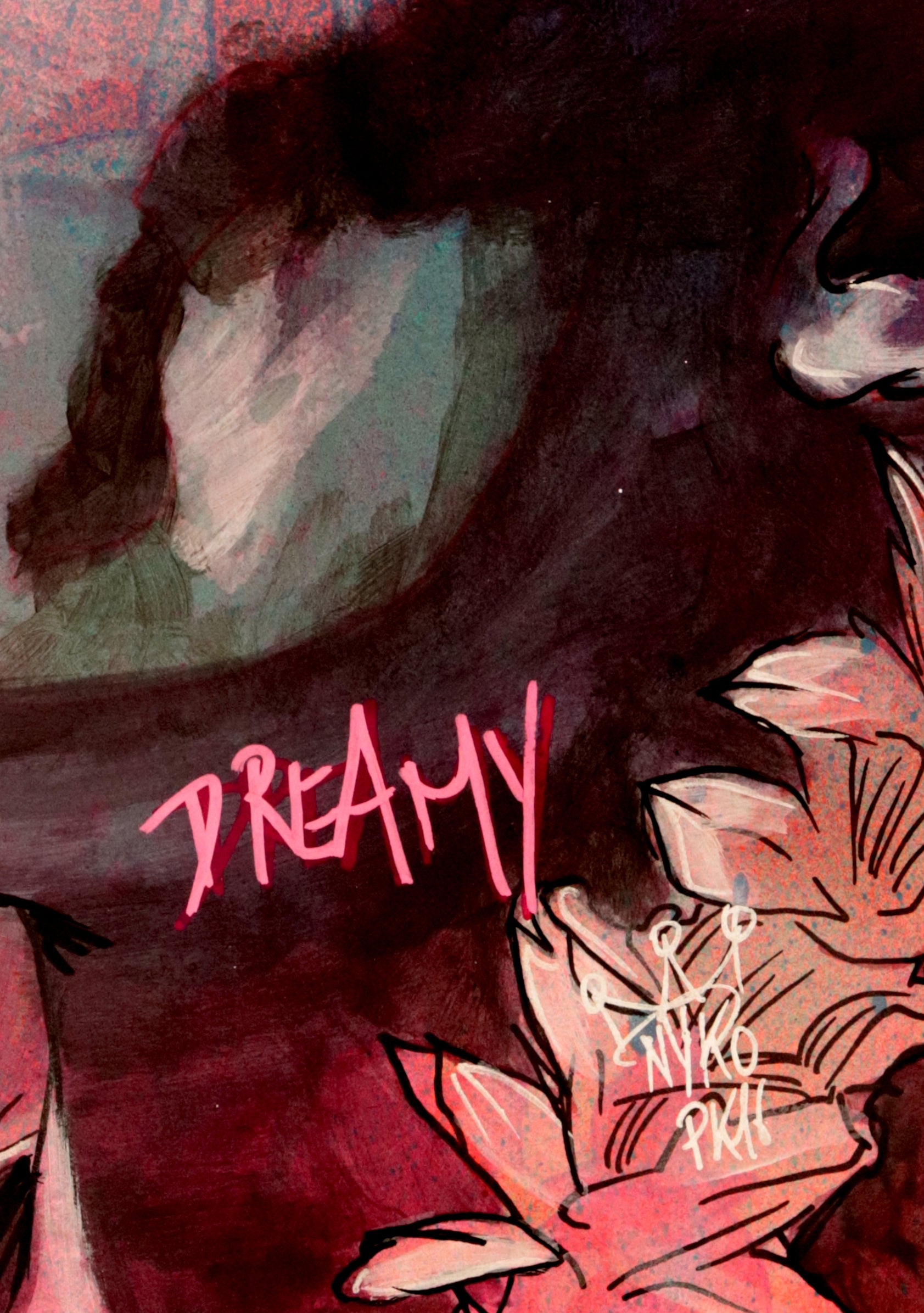 "DREAMY TANE PREMIUM" - A1 (84x59.4cm) AVEC SON CADRE (108x77,5cm)