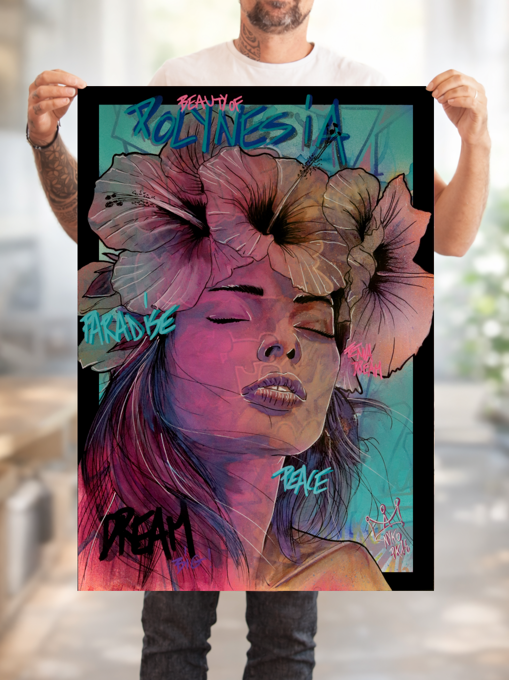 "DREAMY VAHINE PREMIUM" - A1 (59,4 x 84 cm)