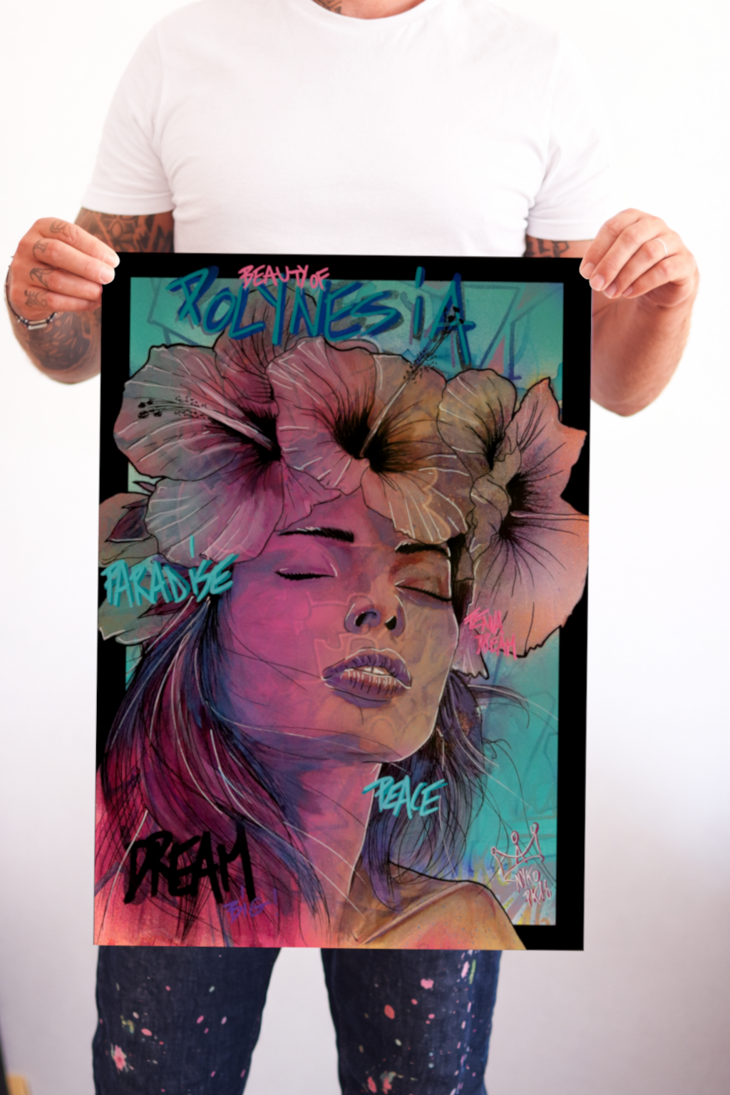 "DREAMY VAHINE" - A2 (42 x 59.4  cm)