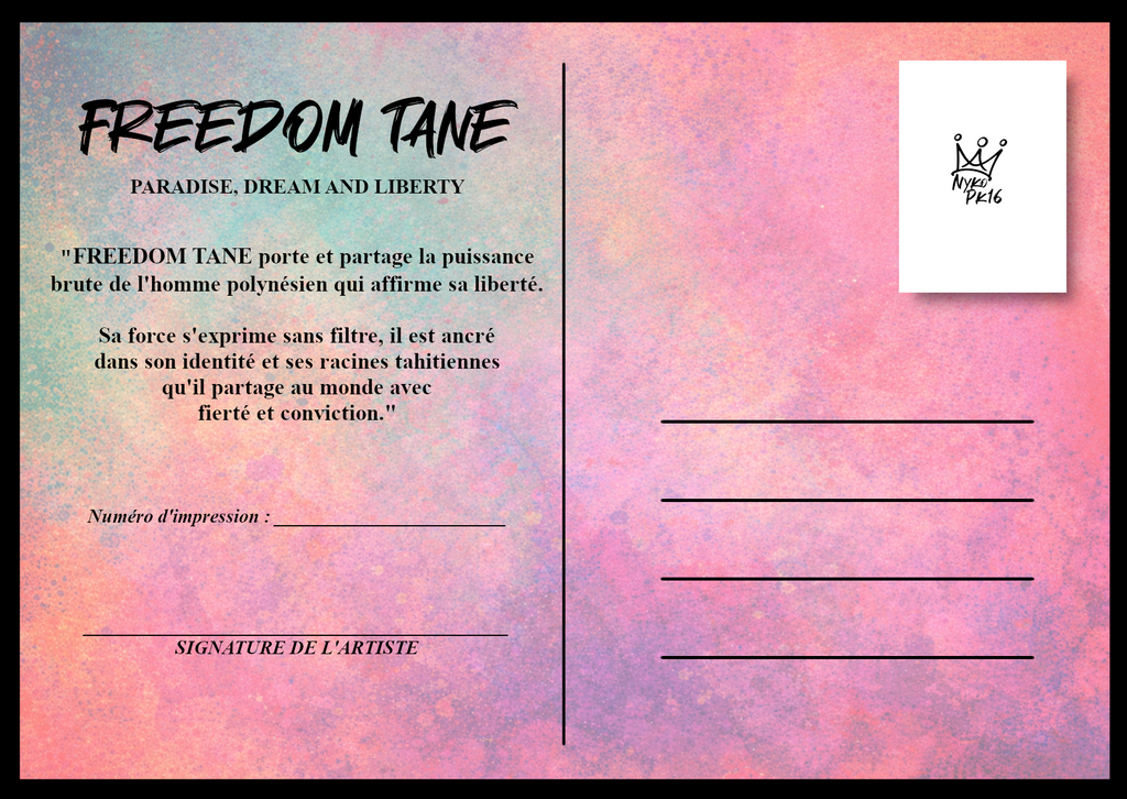 "FREEDOM TANE " - A6 (10,5 x 14,8 cm)