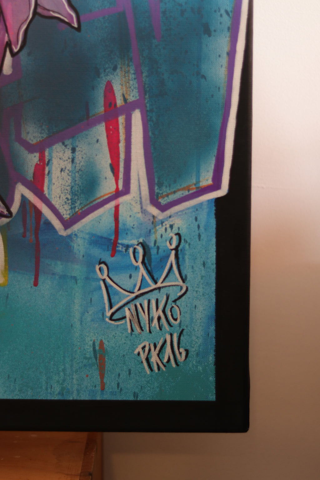 ORIGINAL "PURPLE 3 VAHINES" GRAND FORMAT 131x97 cm (VENDU AVEC LE CADRE)