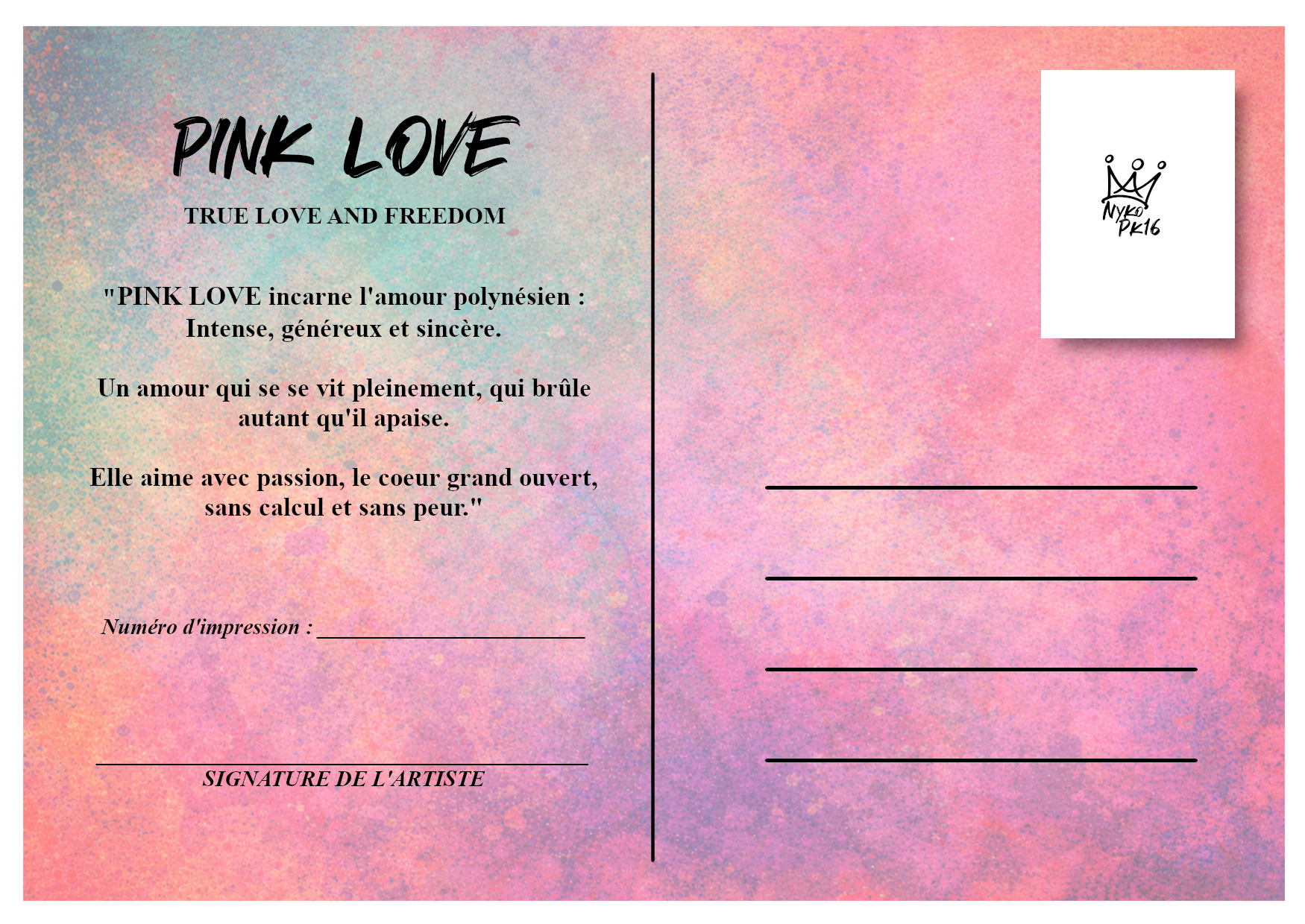 "PINK LOVE" - A6 (10,5 x 14,8 cm)