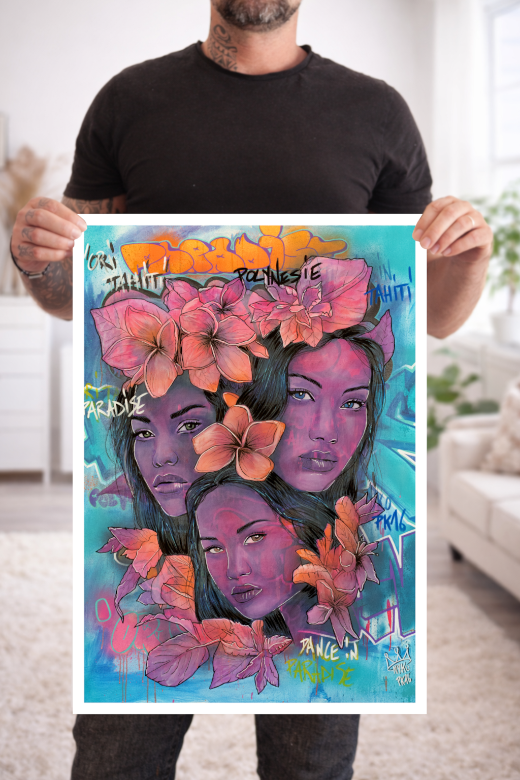 "PURPLE 3 VAHINES" - A2 (42x59,7cm)