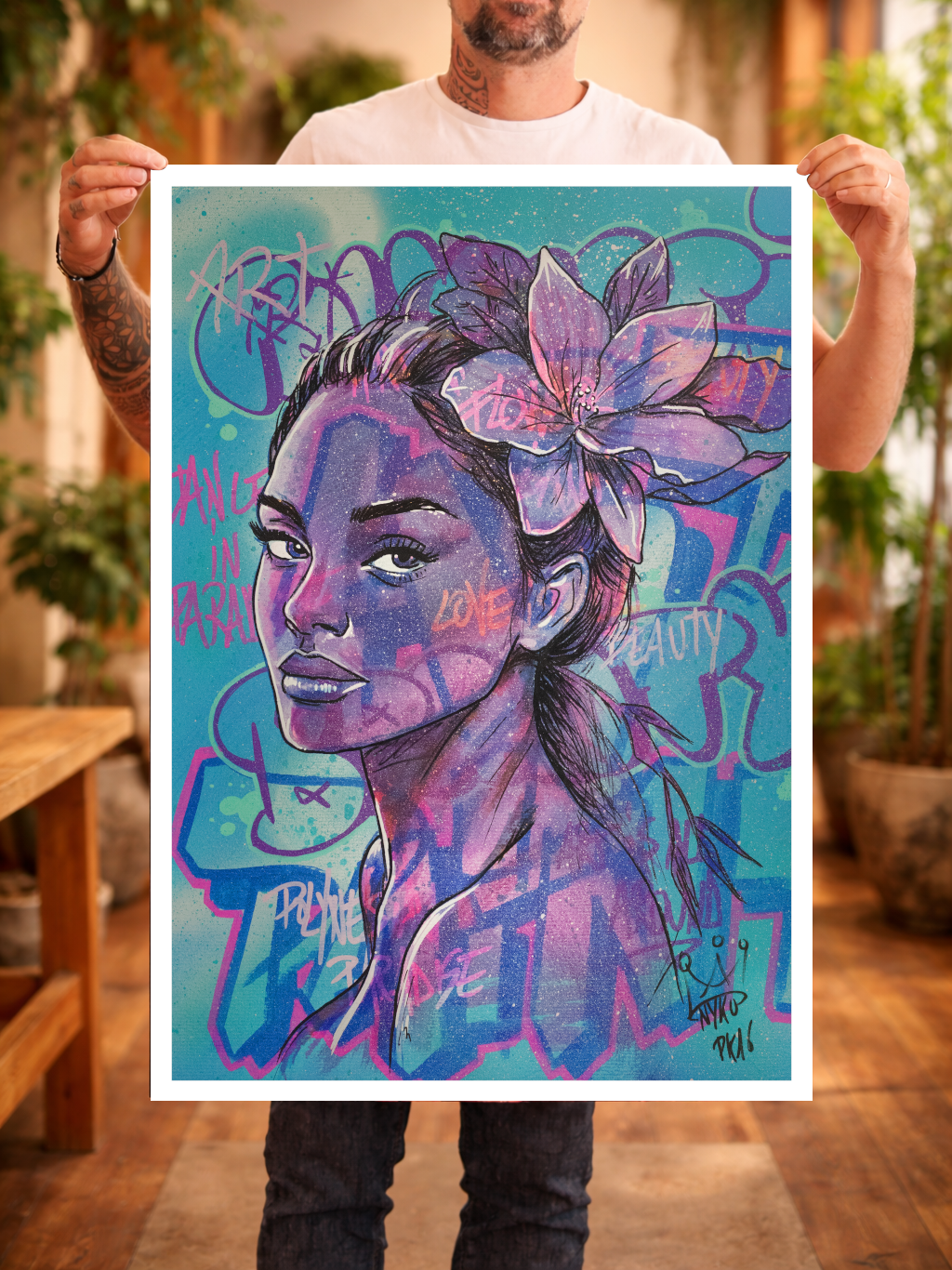 "PURPLE VAHINE PREMIUM" - A1 ( 59,4 x 84cm)