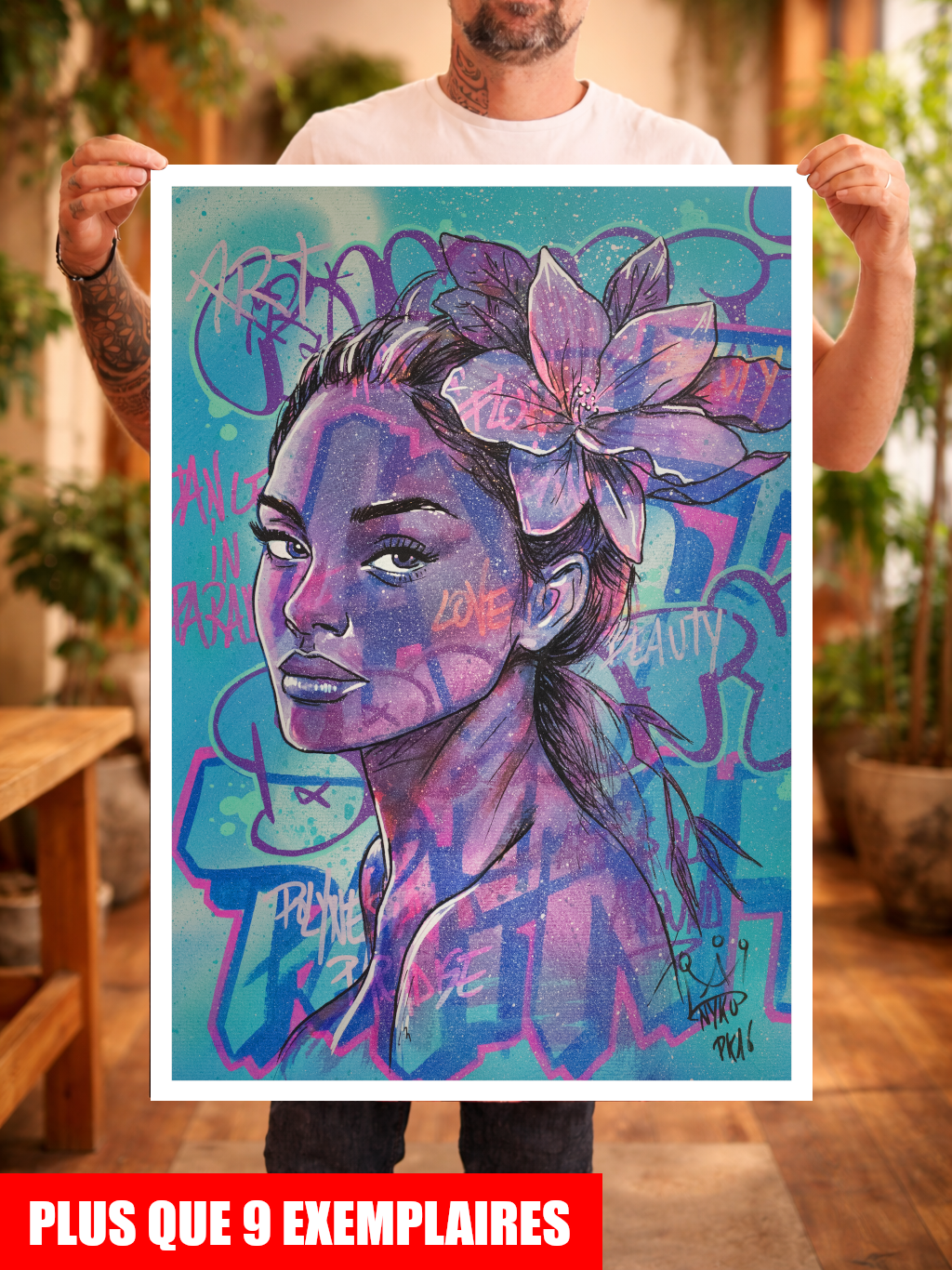 "PURPLE VAHINE PREMIUM" - A1 ( 59,4 x 84cm)