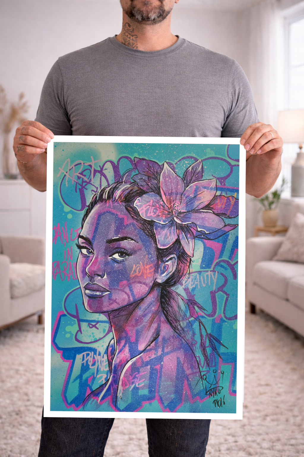 "PURPLE VAHINE" - A2 (42x59,7cm)