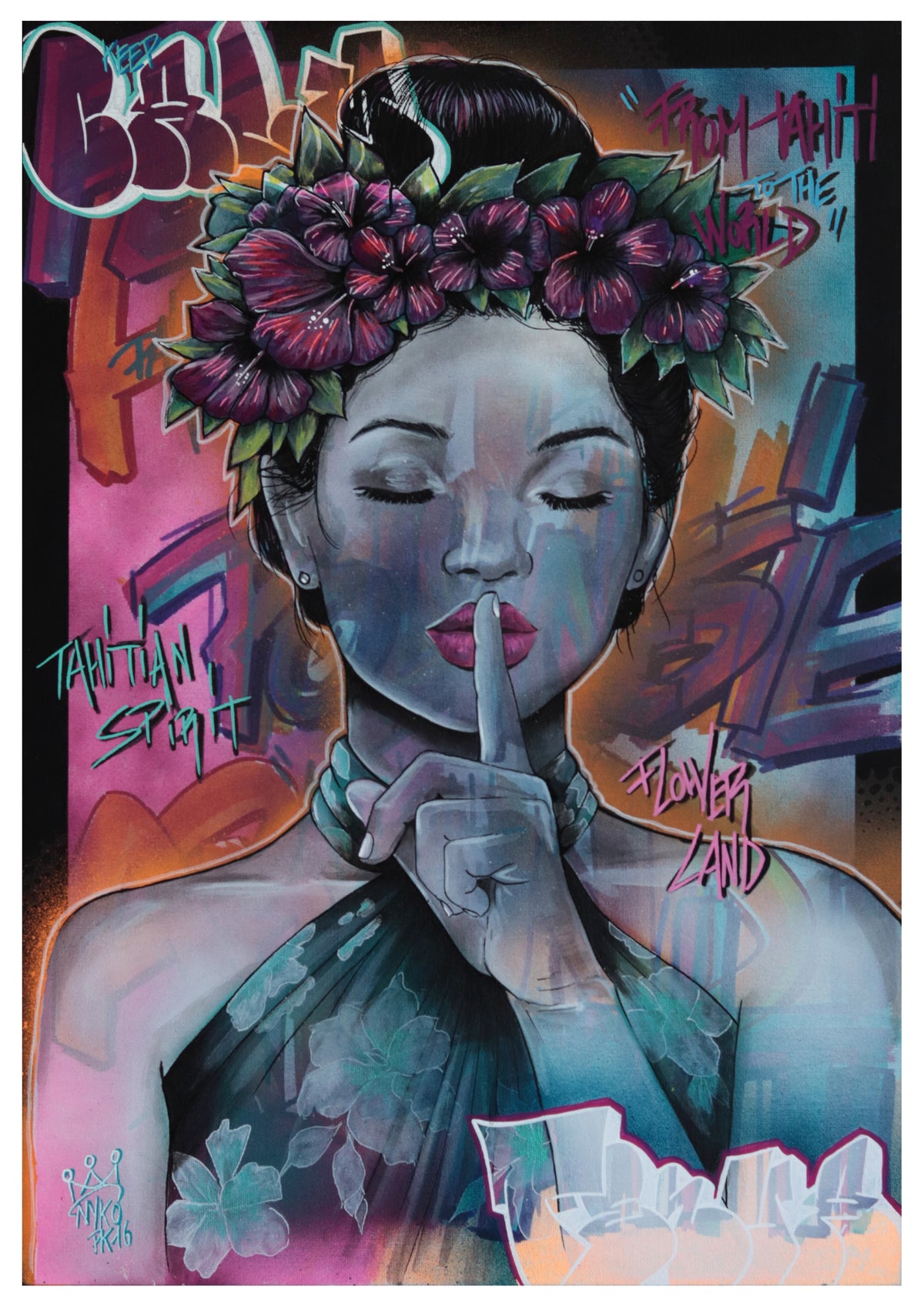 "SILENT VAHINE" - A2 (42x59,4cm) EDITION NON LIMITEE, NON RETOUCHEE