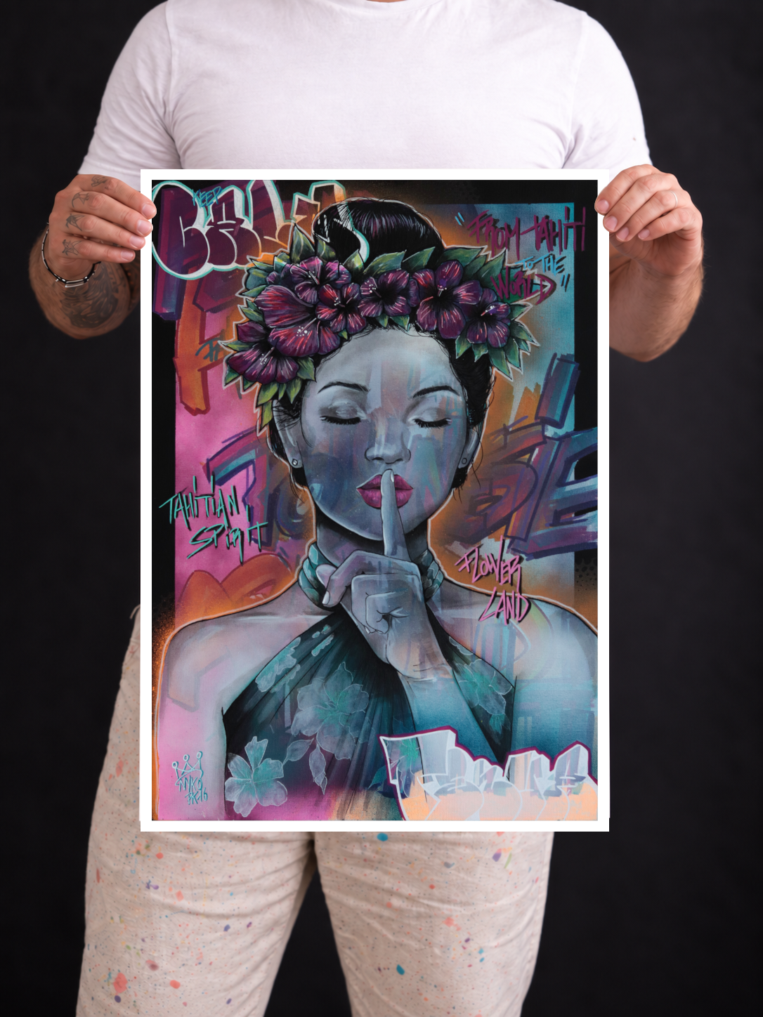 "SILENT VAHINE" - A2 (42x59,4cm) EDITION NON LIMITEE, NON RETOUCHEE