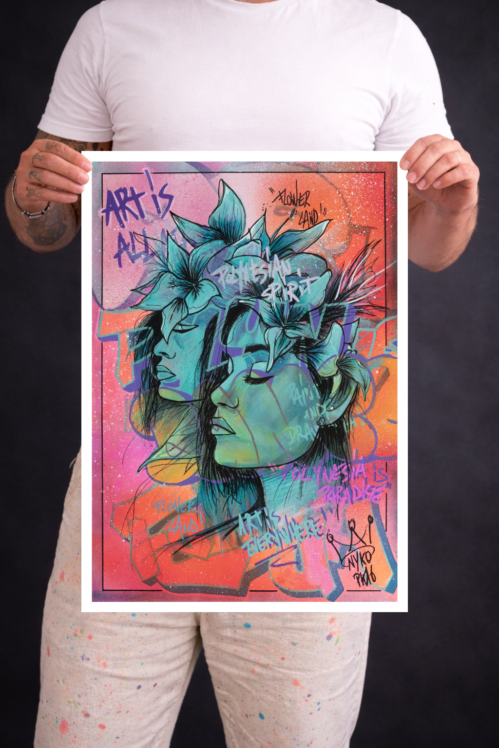 "TURQUOIZ TWINS" - A2 (42x59,7cm)